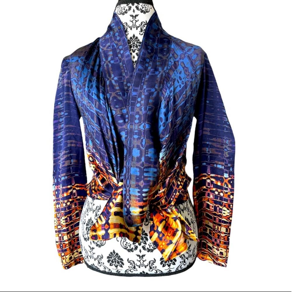Twelfth Street by Cynthia Vincent Silk Bolero Blazer Petite Small